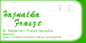 hajnalka fraszt business card